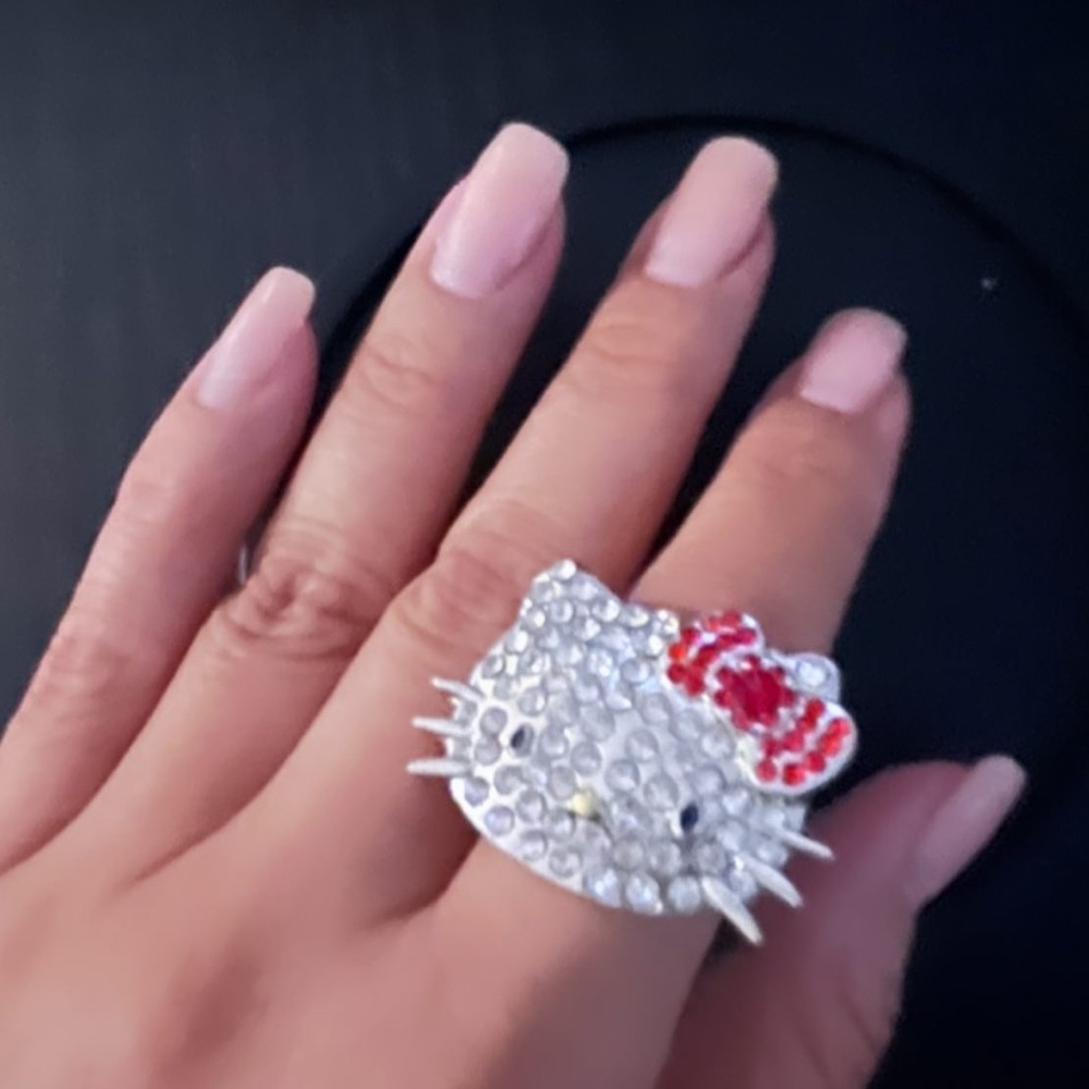 New Rhinestone Hello Kitty ring